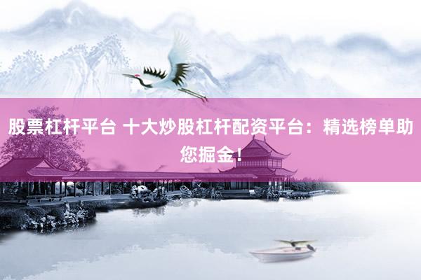 股票杠杆平台 十大炒股杠杆配资平台：精选榜单助您掘金！