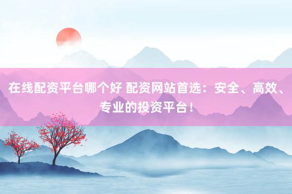 在线配资平台哪个好 配资网站首选：安全、高效、专业的投资平台！