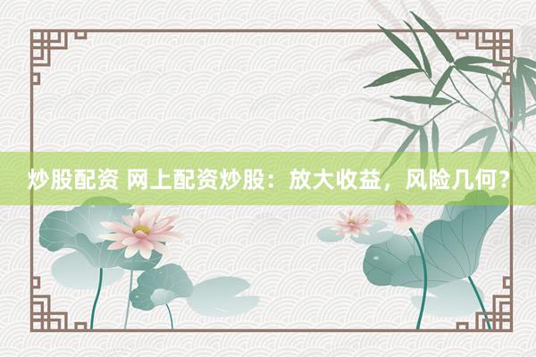 炒股配资 网上配资炒股：放大收益，风险几何？