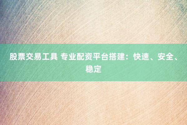 股票交易工具 专业配资平台搭建：快速、安全、稳定