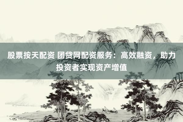 股票按天配资 团贷网配资服务：高效融资，助力投资者实现资产增值